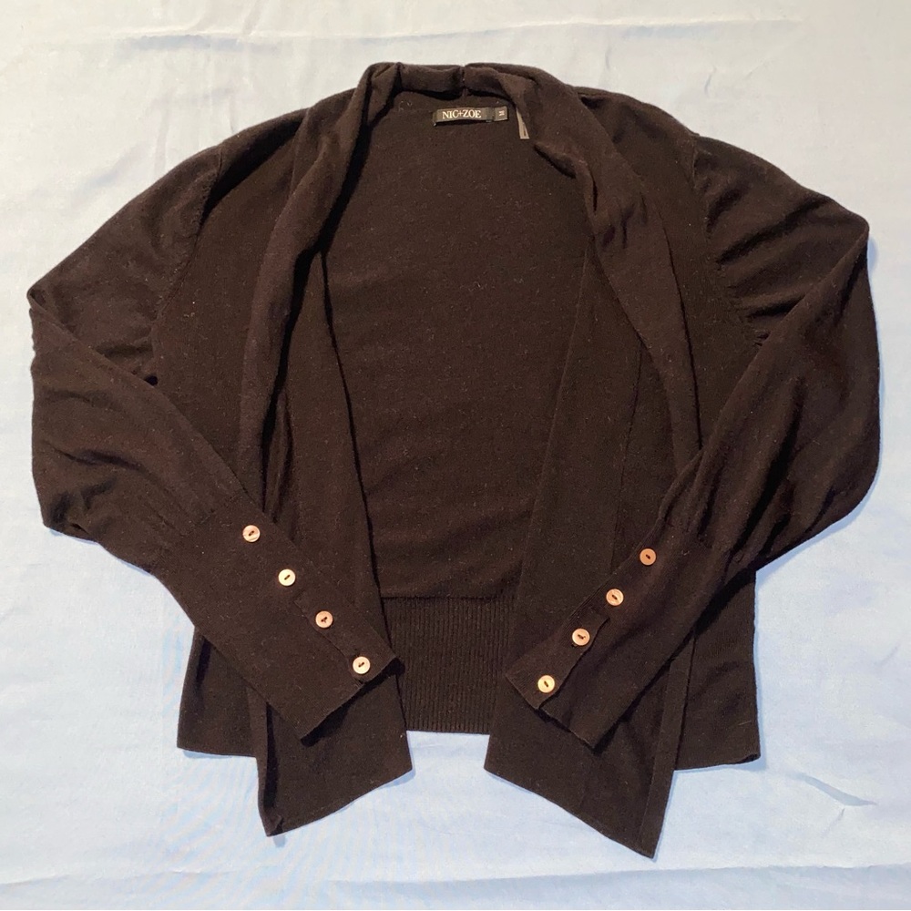NIC+ZOE Black Cardigan Sweater